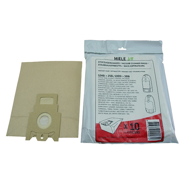 Miele type F/J paper vacuum cleaner bags | 10 bags + 1 filter (123ink version)  SMI00005 - 1