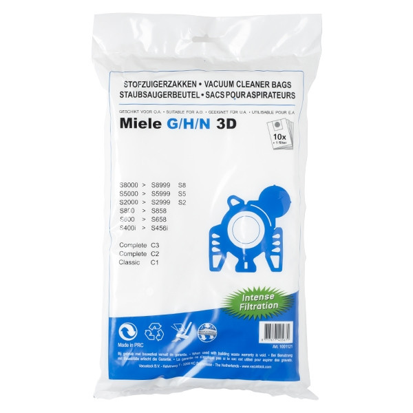 Miele type G/H/N microfibre 3D vacuum cleaner bags | 123ink version | 10 bags + 1 filter SMI01006 - 1
