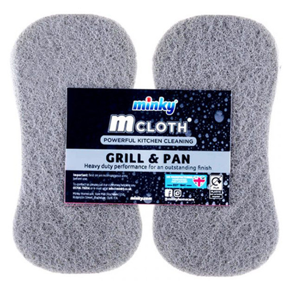 Minky Cleaning Sponge M-Cloth | Grill & Pan | 2-pack SMI00037 - 1