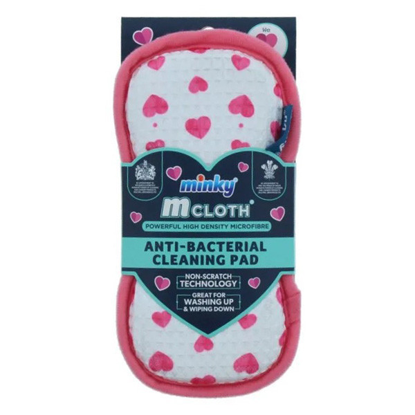Minky Hearts M-Cloth | anti-bacterial cleaning pad SMI00035 - 1