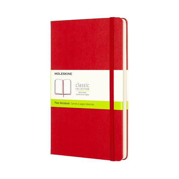 Notebook blank 13 x 21cm | red | Moleskine L hard cover 313061 - 1