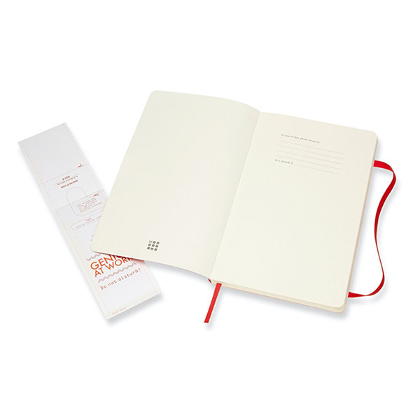 Notebook blank 13 x 21cm | red | Moleskine L soft cover 313062 - 2