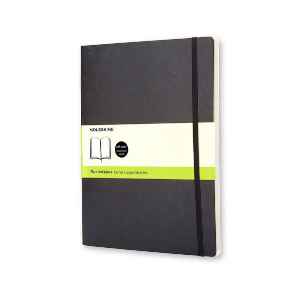 Notebook blank 19 x 25cm | black | Moleskine XL soft cover 313066 - 1