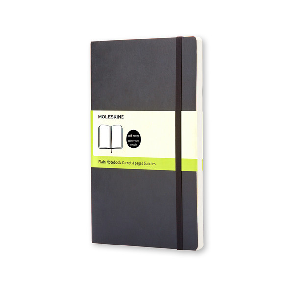 Notebook blank 9 x 14cm | black | Moleskine pocket soft cover 313054 - 1