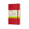 Notebook blank 9 x 14cm | red | Moleskine pocket soft cover