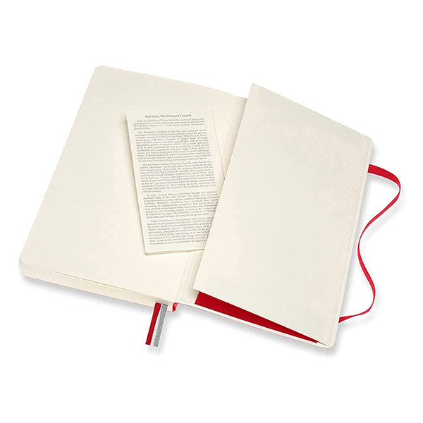 Notebook blank 9 x 14cm | red | Moleskine pocket soft cover 313056 - 4