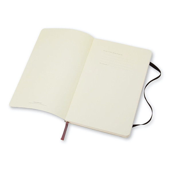 Notebook lined 13 x 21cm | black | Moleskine L soft cover 313074 - 2
