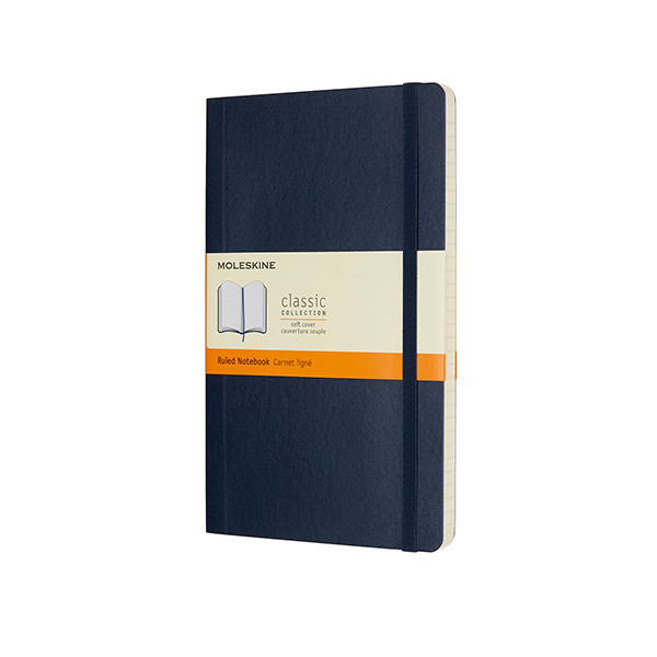 Notebook lined 13 x 21cm | blue | Moleskine L soft cover 313078 - 1