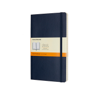 Notebook lined 13 x 21cm | blue | Moleskine L soft cover 313078