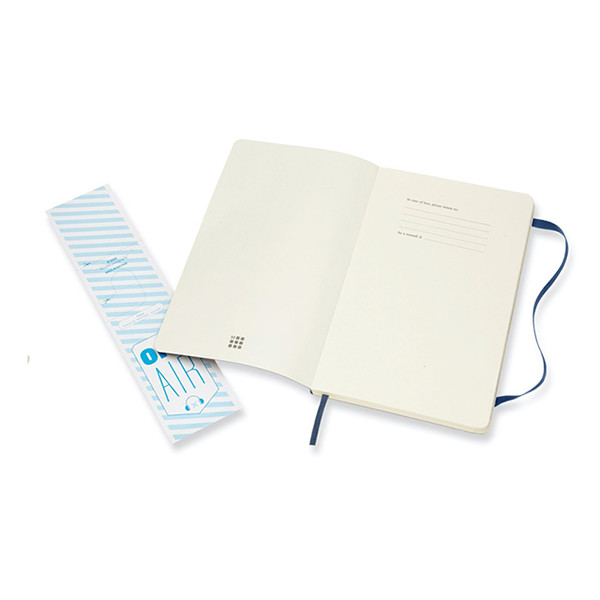 Notebook lined 13 x 21cm | blue | Moleskine L soft cover 313078 - 2