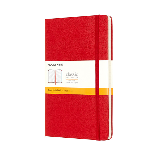 Notebook lined 13 x 21cm | red | Moleskine pocket hard cover 313075 - 1