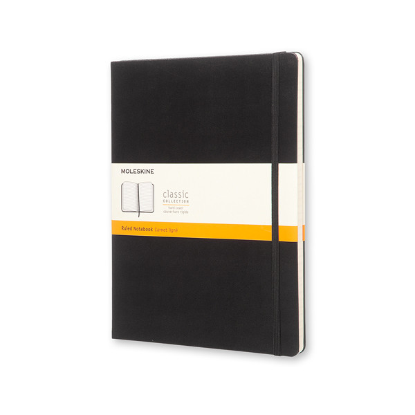 Notebook lined 19 x 25cm | black | Moleskine XL hard cover 313079 - 1