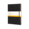 Notebook lined 19 x 25cm | black | Moleskine XL hard cover