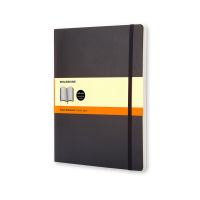 Notebook lined 19 x 25cm | black | Moleskine XL soft cover 313080