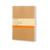 Notebook lined 19 x 25cm | brown | Moleskine XL soft cover | 3-pack 313100 - 1