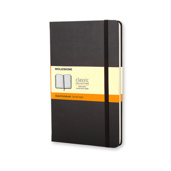 Notebook lined 9 x 14cm | black | Moleskine pocket hard cover 313067 - 1