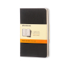 Notebook lined 9 x 14cm | black | Moleskine pocket soft cover | 3-pack