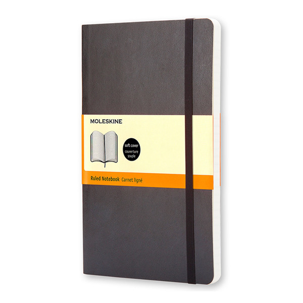 Notebook lined 9 x 14cm | black | Moleskine pocket soft cover 313068 - 1