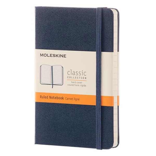 Notebook lined 9 x 14cm | blue | Moleskine pocket hard cover 313071 - 1