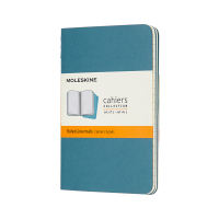 Notebook lined 9 x 14cm | blue | Moleskine pocket soft cover | 3-pack 313094