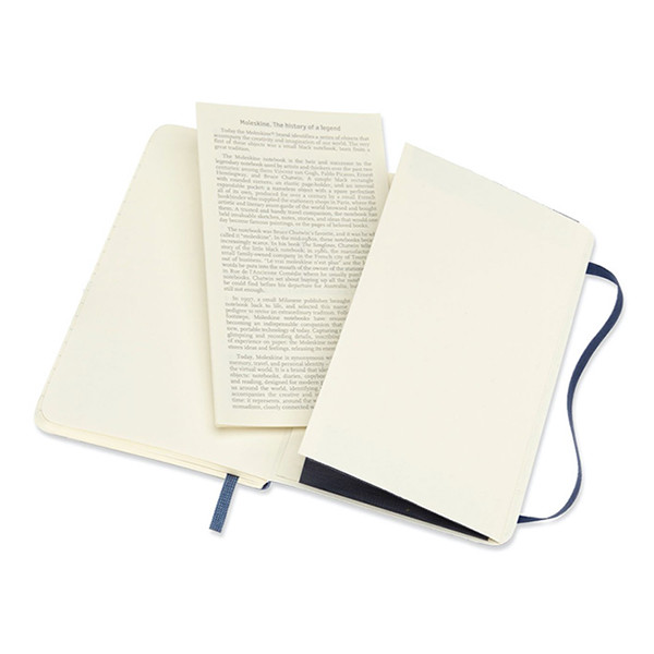 Notebook lined 9 x 14cm | blue | Moleskine pocket soft cover 313072 - 4