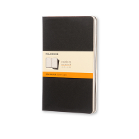 Moleskine black large lined soft cover notebook (3-pack) IMQP316 313096