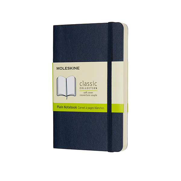 Moleskine blue blank soft cover pocket notebook IMQP613B20 313058 - 1