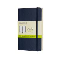 Moleskine blue blank soft cover pocket notebook IMQP613B20 313058
