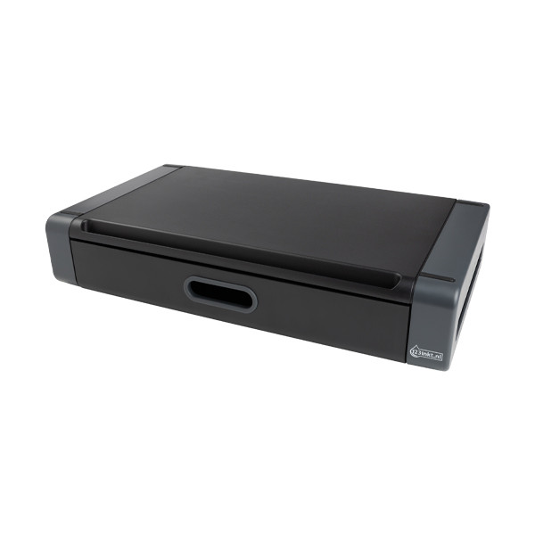 Monitor stand with drawer | black/grey | 123ink 302202 - 1