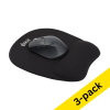 Mouse pad with wrist rest | 123ink memory foam black | 3-pack 302864 - 1