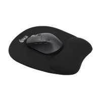 Mouse pad with wrist rest | 123ink memory foam black 301036