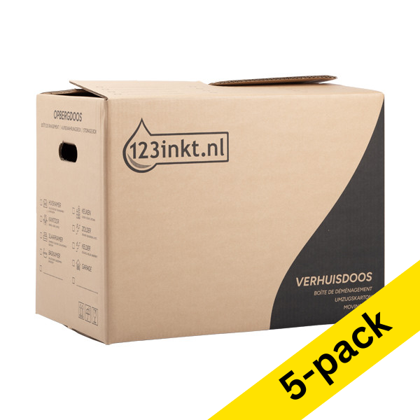 Moving boxes with double bottom | brown | 123ink | 5-pack 301613 - 1