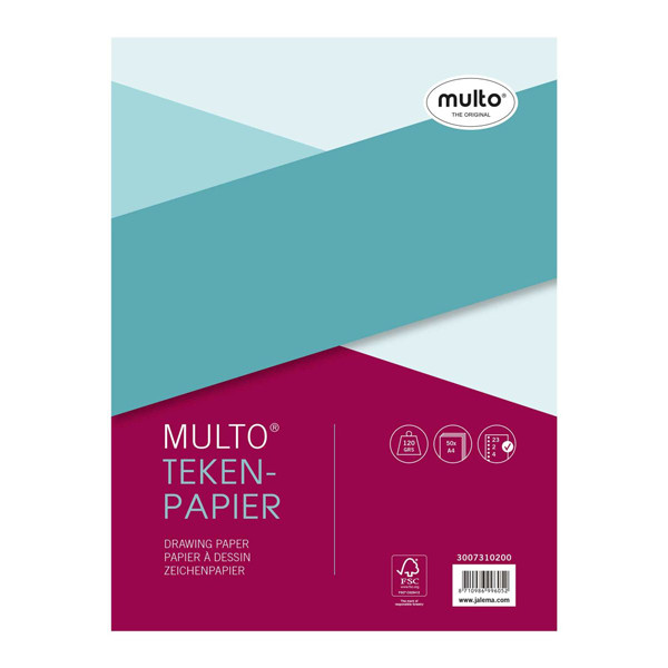 Multo A4 drawing paper 120g, 23 rings (50-sheets) 3007310200 205691 - 1