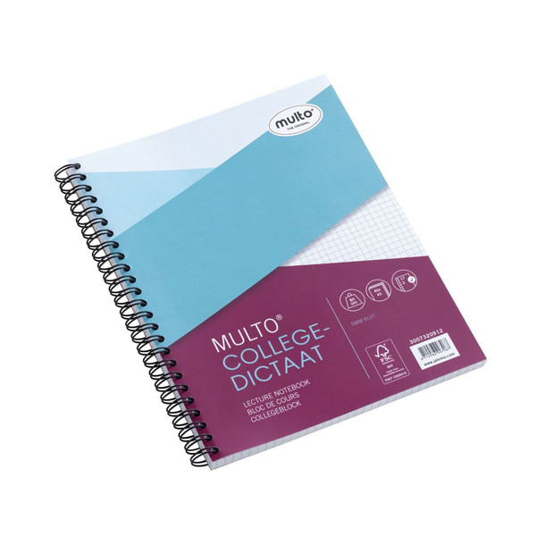 Notepad checkered spiral A5 | 5mm | Multo | 80 sheets 205687 - 1