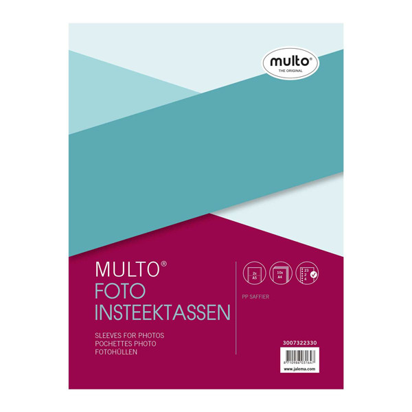 Plastic photo punched pocket 148 x 210mm | A5, 23-hole | 120 micron | Multo | 10-pack 205696 - 1
