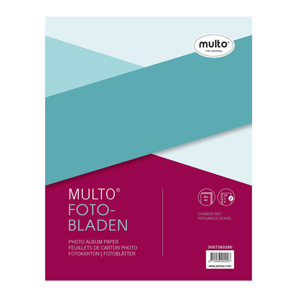 Multo chamois A4 photo sheets, 23 rings (20 sheets) 205649 - 1
