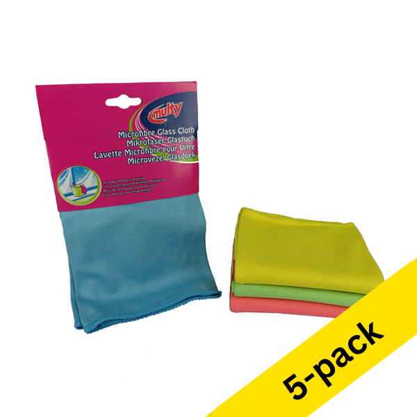Cleaning cloth 40 x 40cm | microfibre glass cleaner | Multy | 5-pack SMU00083 - 1
