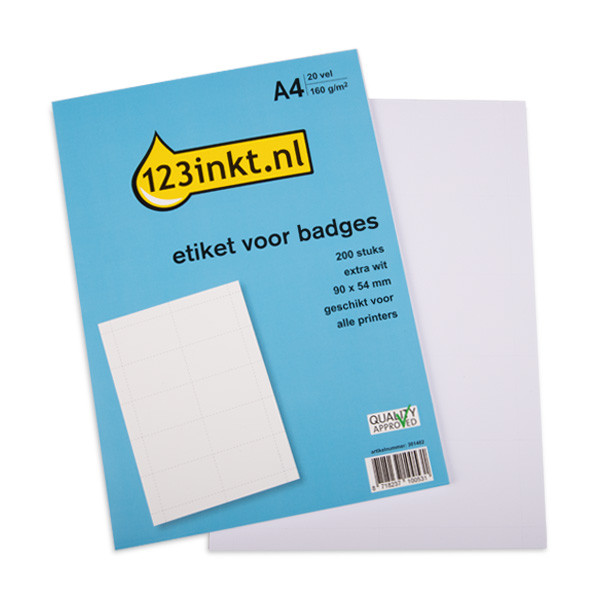 Name badge labels | 90 x 54mm | 123ink 200-pack 301462 - 1
