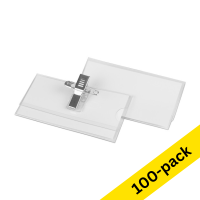 Name badge with combi-clip | 75 x 40mm | 123ink | 25-pack x4 303612