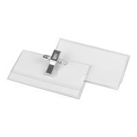 Name badge with combi-clip | 75 x 40mm | 123ink 25-pack