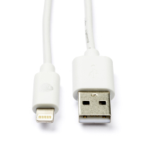 Nedis Apple iPhone Lightning to USB-A white charging cable, 1 metre CCGB39300WT10 CCGL39300WT10 CCGP39300WT10 N010901138