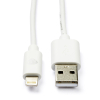 Nedis Apple iPhone Lightning to USB-A white charging cable, 1 metre CCGB39300WT10 CCGL39300WT10 CCGP39300WT10 N010901138 - 1