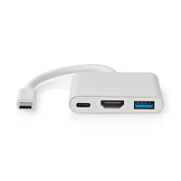 Nedis USB-C, USB-A, HDMI white docking station, 0.1m K010214336