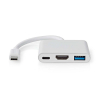 Nedis USB-C, USB-A, HDMI white docking station, 0.1m K010214336 - 1