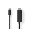 Nedis USB-C to HDMI black cable, 1m K010214215 - 1