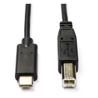 Nedis USB C to USB B printer cable, 1m CCGL60650BK10 CCGP60650BK10 N010214004