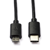 Nedis black USB-C to Micro USB cable, 1m N010214003