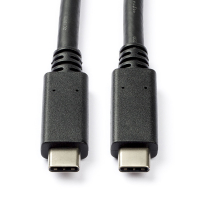 Nedis black USB-C to USB-C cable, 1m N010214020