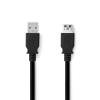 Nedis black USB extension cable, 1m N010210000 - 1