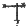 Neomounts Nero Quick Fix black monitor arm for 2 monitors (with clamp and desk grommet) 204016 - 2